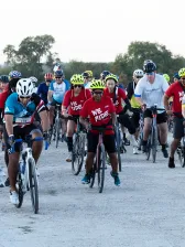 Riders on bikes at North Texas tour de cure